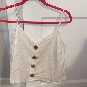 White Tank top with Buttons